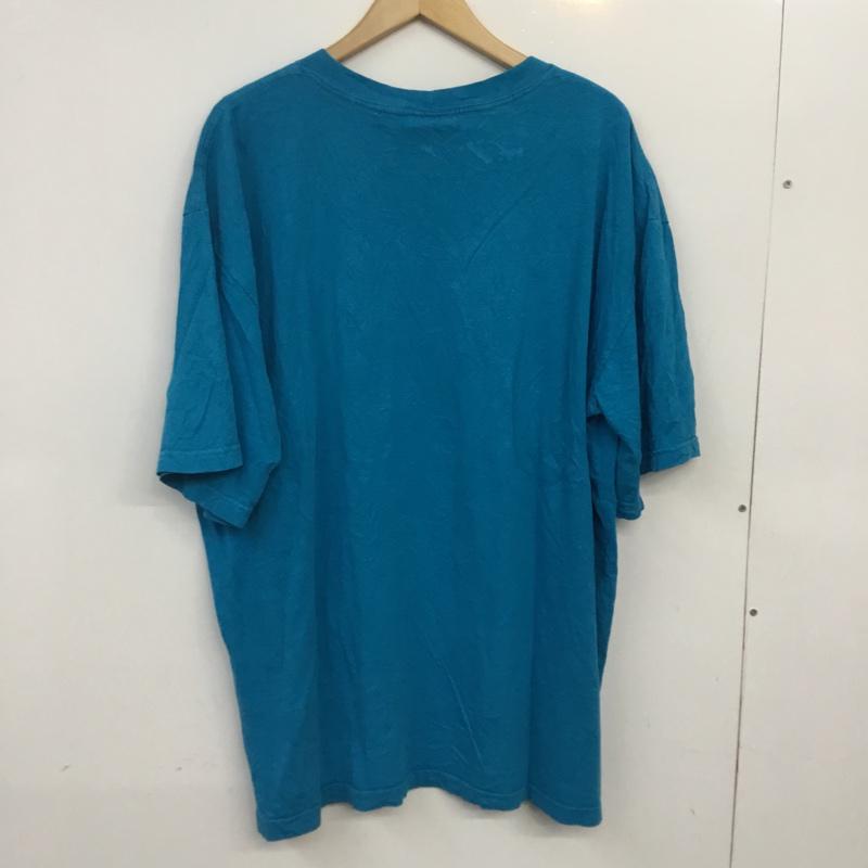 古着 USED Tシャツ 半袖 クルーネック プリント coamel プリント 水色 / ライトブルー /  メンズ USED 古着 中古 10061766