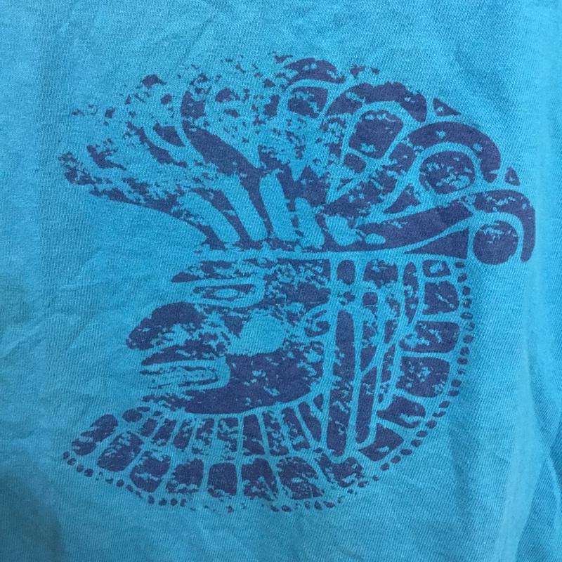 古着 USED Tシャツ 半袖 クルーネック プリント coamel プリント 水色 / ライトブルー /  メンズ USED 古着 中古 10061766