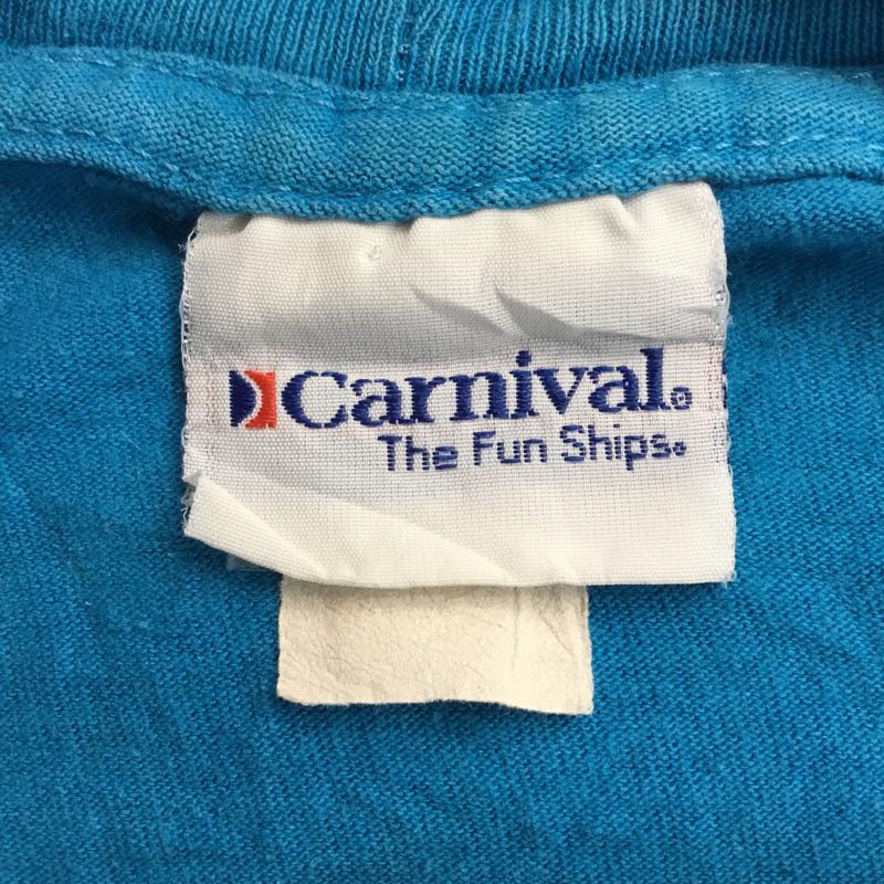 古着 USED Tシャツ 半袖 クルーネック プリント coamel プリント 水色 / ライトブルー /  メンズ USED 古着 中古 10061766