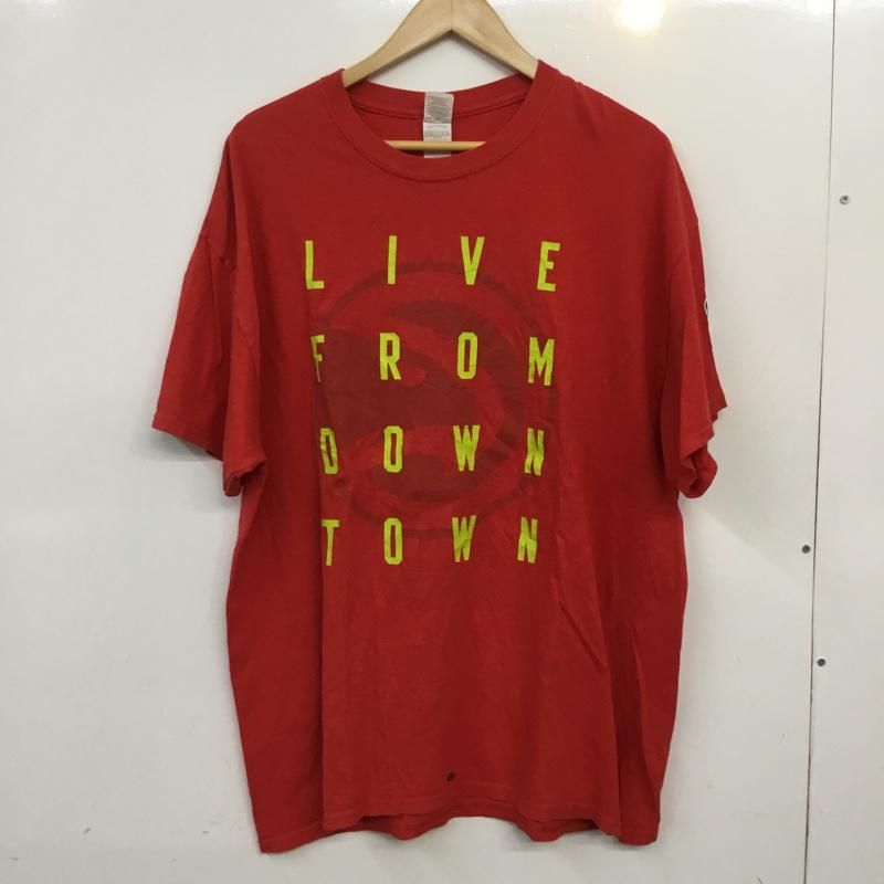 ギルダン GILDAN Tシャツ 半袖 クルーネック NBA ロゴ XL ロゴ、文字 赤 / レッド /  メンズ USED 古着 中古 10061774