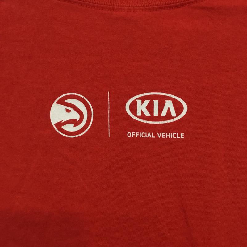 ギルダン GILDAN Tシャツ 半袖 クルーネック NBA ロゴ XL ロゴ、文字 赤 / レッド /  メンズ USED 古着 中古 10061774