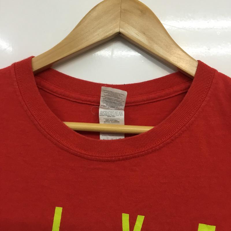ギルダン GILDAN Tシャツ 半袖 クルーネック NBA ロゴ XL ロゴ、文字 赤 / レッド /  メンズ USED 古着 中古 10061774