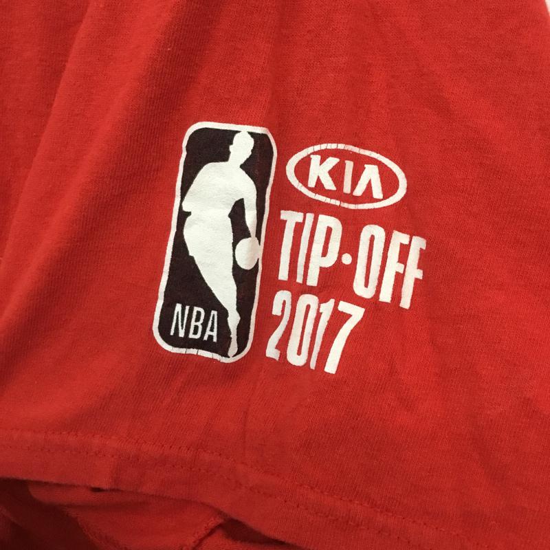 ギルダン GILDAN Tシャツ 半袖 クルーネック NBA ロゴ XL ロゴ、文字 赤 / レッド /  メンズ USED 古着 中古 10061774
