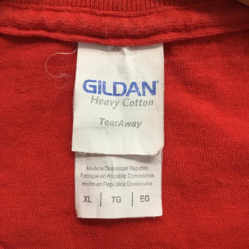 ギルダン GILDAN Tシャツ 半袖 クルーネック NBA ロゴ XL ロゴ、文字 赤 / レッド /  メンズ USED 古着 中古 10061774