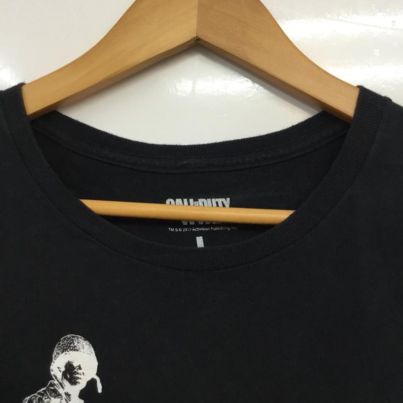 古着 USED Tシャツ 半袖 クルーネック CALL OF DUTY WW 2 L プリント 黒 / ブラック /  メンズ USED 古着 中古 10061775