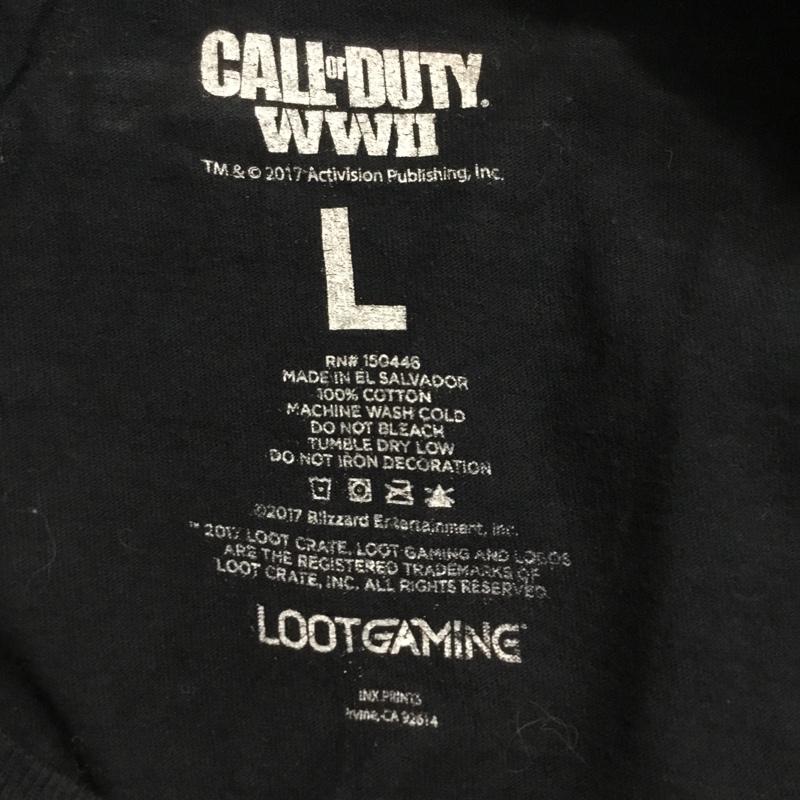 古着 USED Tシャツ 半袖 クルーネック CALL OF DUTY WW 2 L プリント 黒 / ブラック /  メンズ USED 古着 中古 10061775