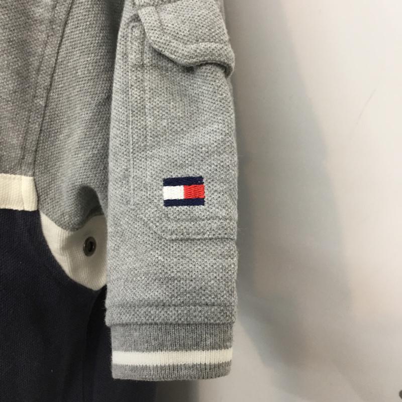 トミーヒルフィガー TOMMY HILFIGER ポロシャツ 半袖 84464601 スキッパー 鹿の子 S ロゴ、文字 灰 / グレー / X 白 / ホワイト / X 紺 / ネイビー /  メンズ USED 古着 中古 10061793