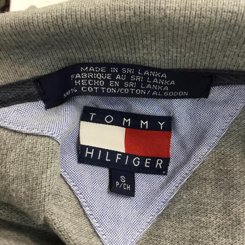 トミーヒルフィガー TOMMY HILFIGER ポロシャツ 半袖 84464601 スキッパー 鹿の子 S ロゴ、文字 灰 / グレー / X 白 / ホワイト / X 紺 / ネイビー /  メンズ USED 古着 中古 10061793