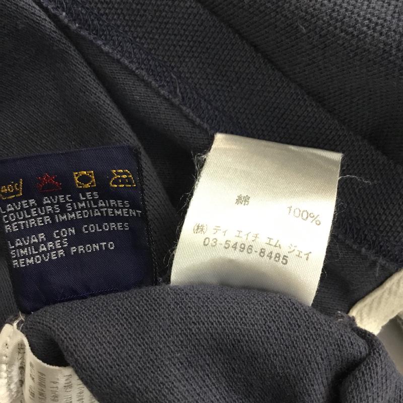 トミーヒルフィガー TOMMY HILFIGER ポロシャツ 半袖 84464601 スキッパー 鹿の子 S ロゴ、文字 灰 / グレー / X 白 / ホワイト / X 紺 / ネイビー /  メンズ USED 古着 中古 10061793