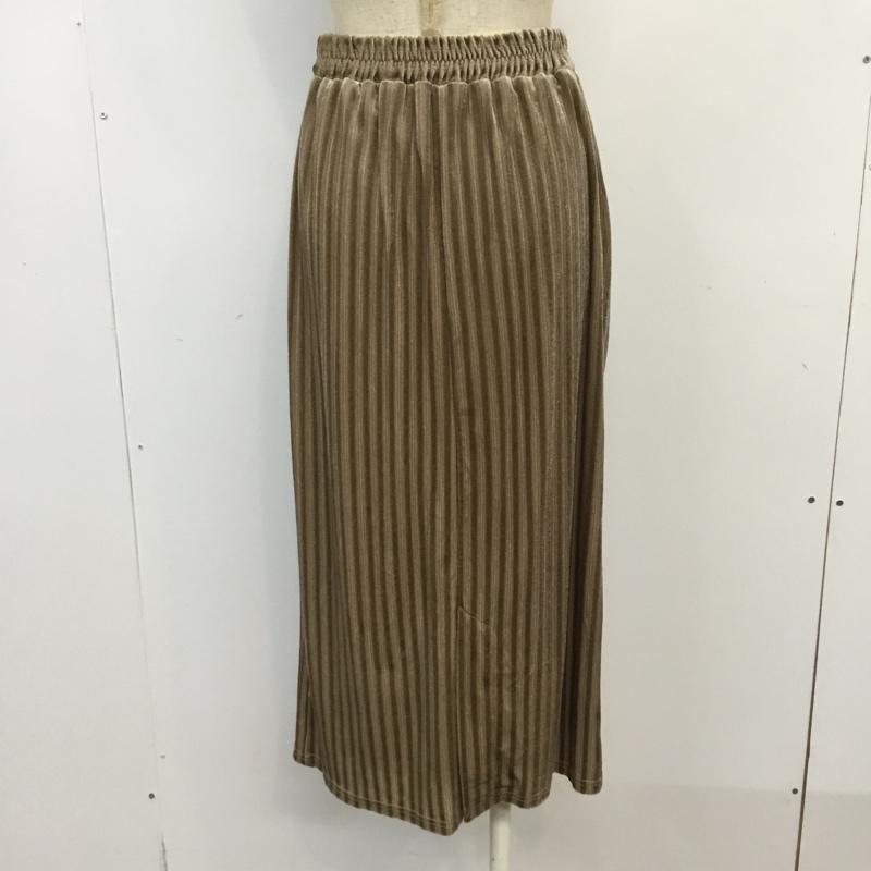 アーバンリサーチ URBAN RESEARCH スカート ロングスカート WH86-25N018 ベロア スリット FREE 無地 ベージュ / ベージュ /  レディース USED 古着 中古 10061829