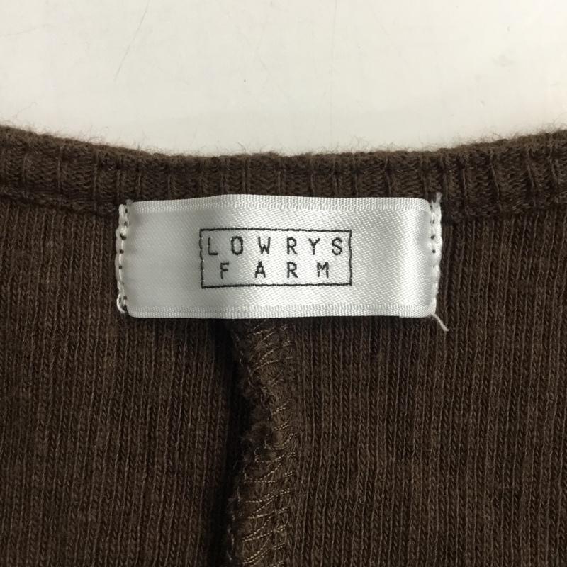 ローリーズファーム LOWRYS FARM ワンピース ロングスカート LF719003CF ロングワンピース マキシ リブ アシンメトリー FREE 無地 ダークブラウン / ダークブラウン /  レディース USED 古着 中古 10061916