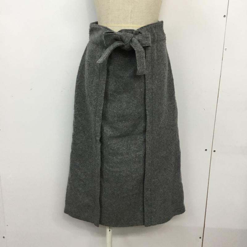 スライ SLY スカート ひざ丈スカート 030AAM31-2280 FRONT BELTED WOOL LIKE SK ベルト 2 無地 灰 / グレー /  レディース USED 古着 中古 10062336