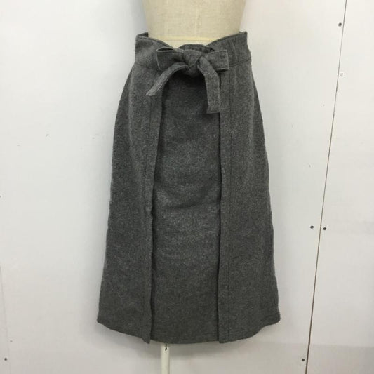 スライ SLY スカート ひざ丈スカート 030AAM31-2280 FRONT BELTED WOOL LIKE SK ベルト 2 無地 灰 / グレー /  レディース USED 古着 中古 10062336