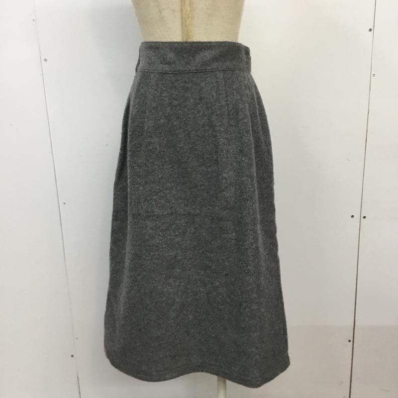 スライ SLY スカート ひざ丈スカート 030AAM31-2280 FRONT BELTED WOOL LIKE SK ベルト 2 無地 灰 / グレー /  レディース USED 古着 中古 10062336