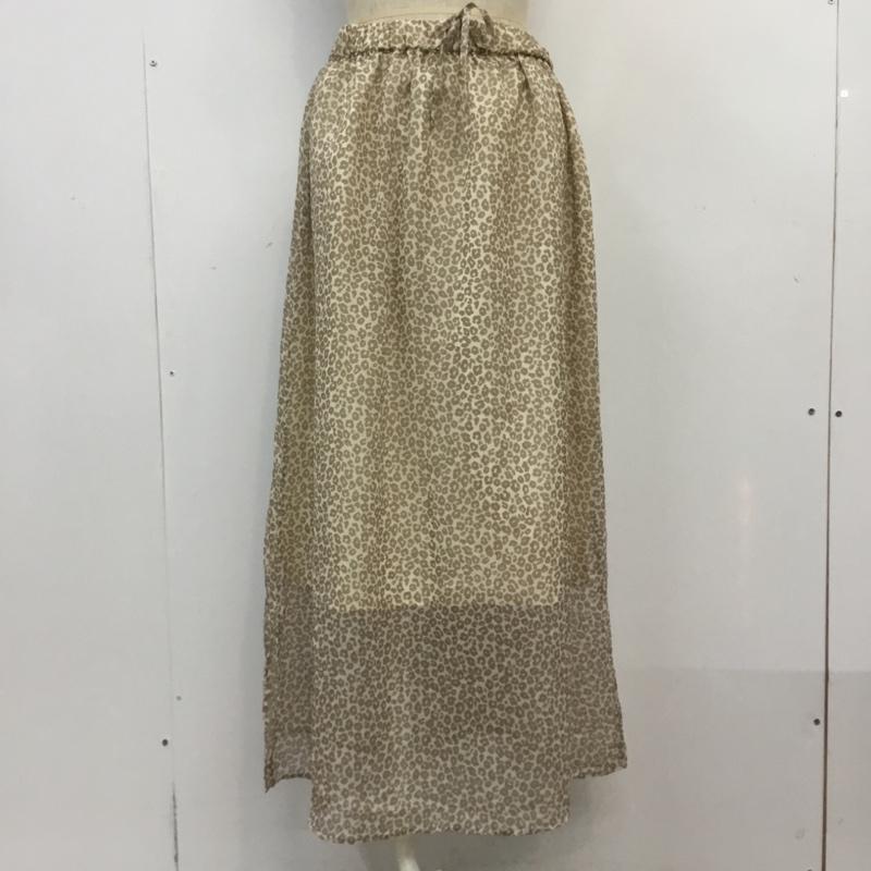 ニコアンド niko and... スカート ロングスカート ST94CM09WS スリット ヒョウ柄・レオパード柄 ベージュ / ベージュ /  レディース USED 古着 中古 10062337