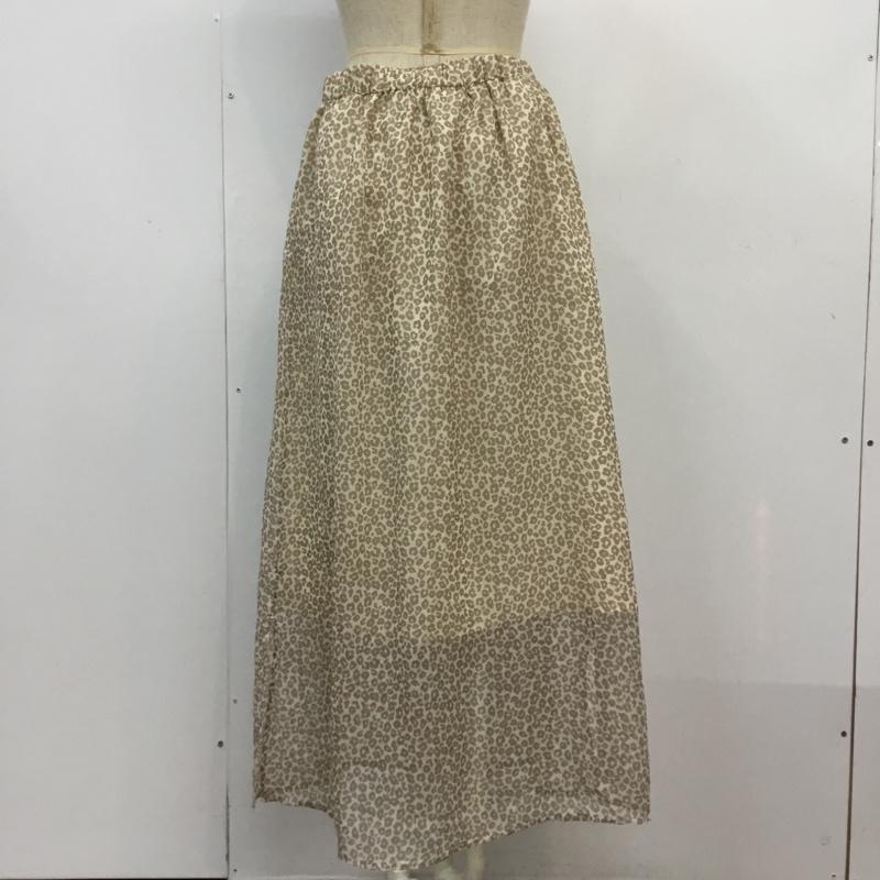 ニコアンド niko and... スカート ロングスカート ST94CM09WS スリット ヒョウ柄・レオパード柄 ベージュ / ベージュ /  レディース USED 古着 中古 10062337