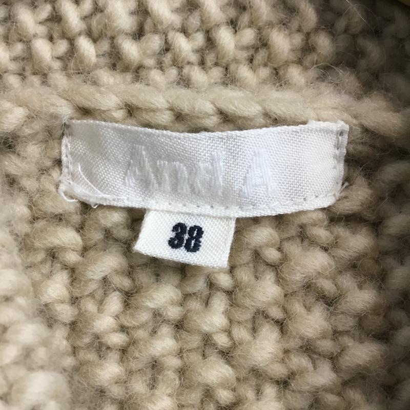 アンドエー And A カーディガン 長袖 ウール ニットジャケット 38 無地 ベージュ / ベージュ /  レディース USED 古着 中古 10062341