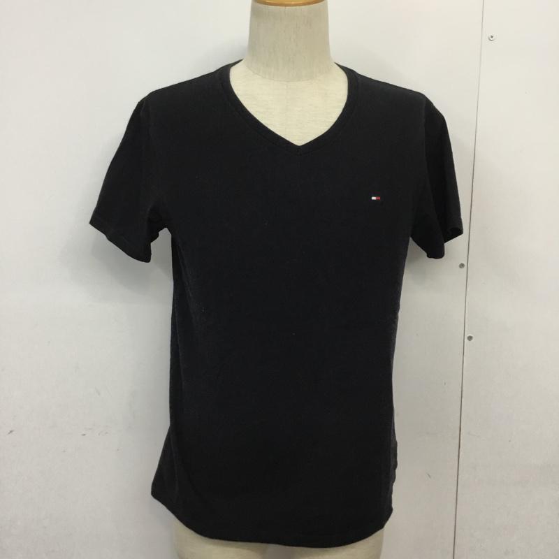 トミーヒルフィガー TOMMY HILFIGER Tシャツ 半袖 C81 7868679 Vネック ワンポイント S 刺繍 黒 / ブラック /  メンズ USED 古着 中古 10062532