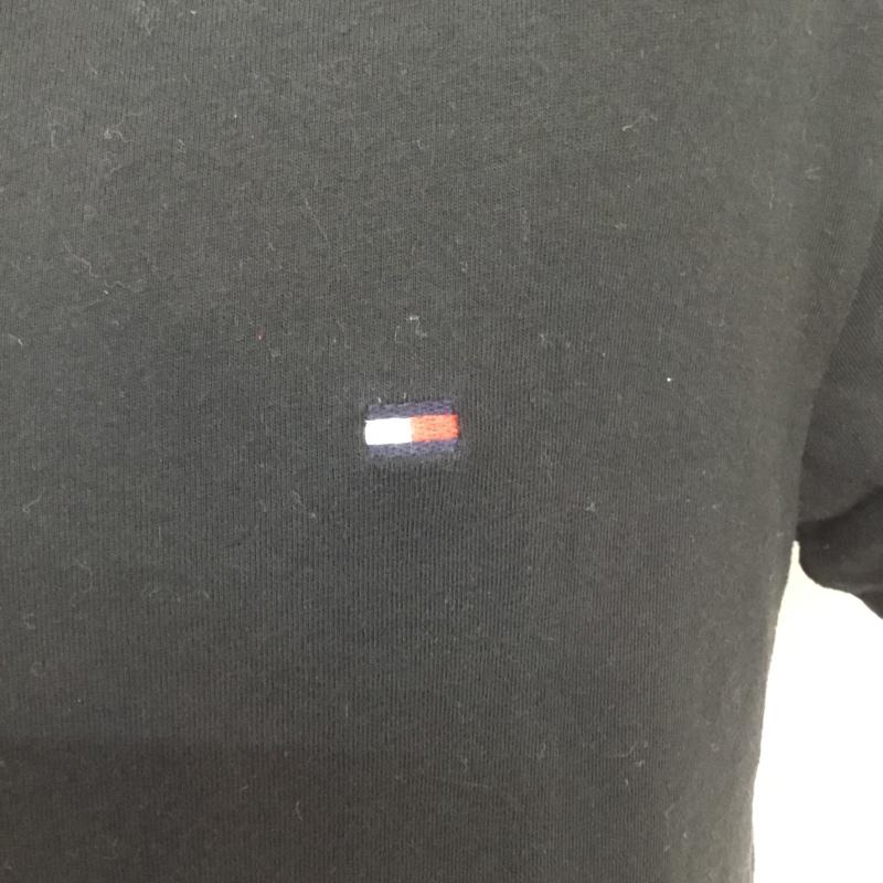 トミーヒルフィガー TOMMY HILFIGER Tシャツ 半袖 C81 7868679 Vネック ワンポイント S 刺繍 黒 / ブラック /  メンズ USED 古着 中古 10062532