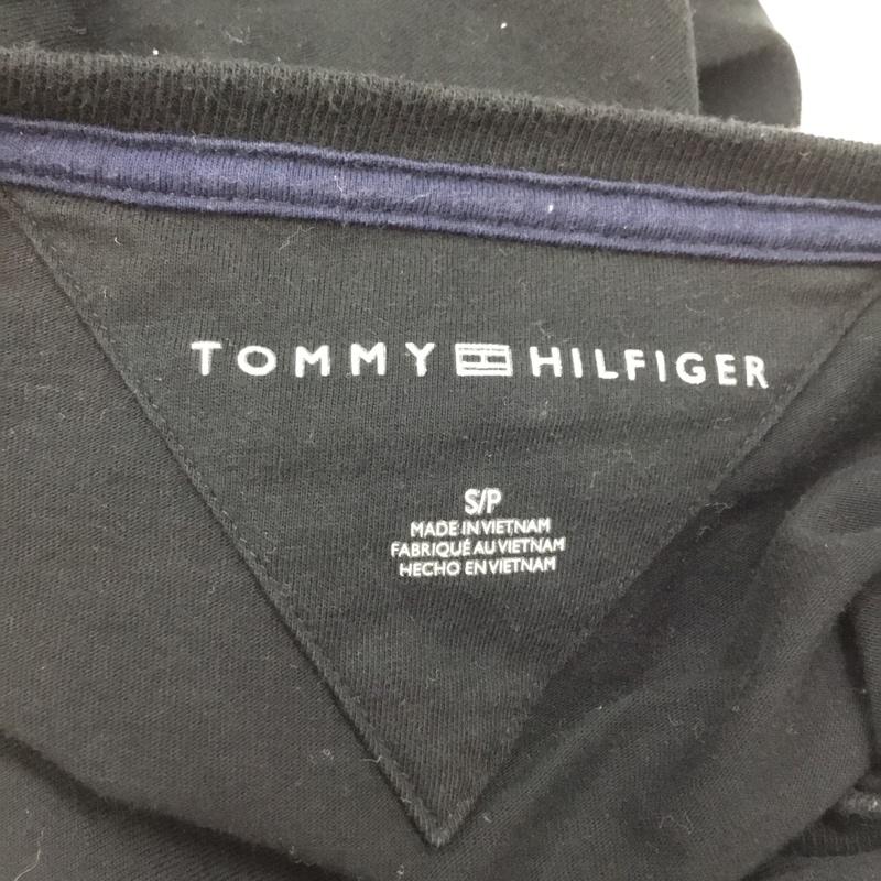 トミーヒルフィガー TOMMY HILFIGER Tシャツ 半袖 C81 7868679 Vネック ワンポイント S 刺繍 黒 / ブラック /  メンズ USED 古着 中古 10062532