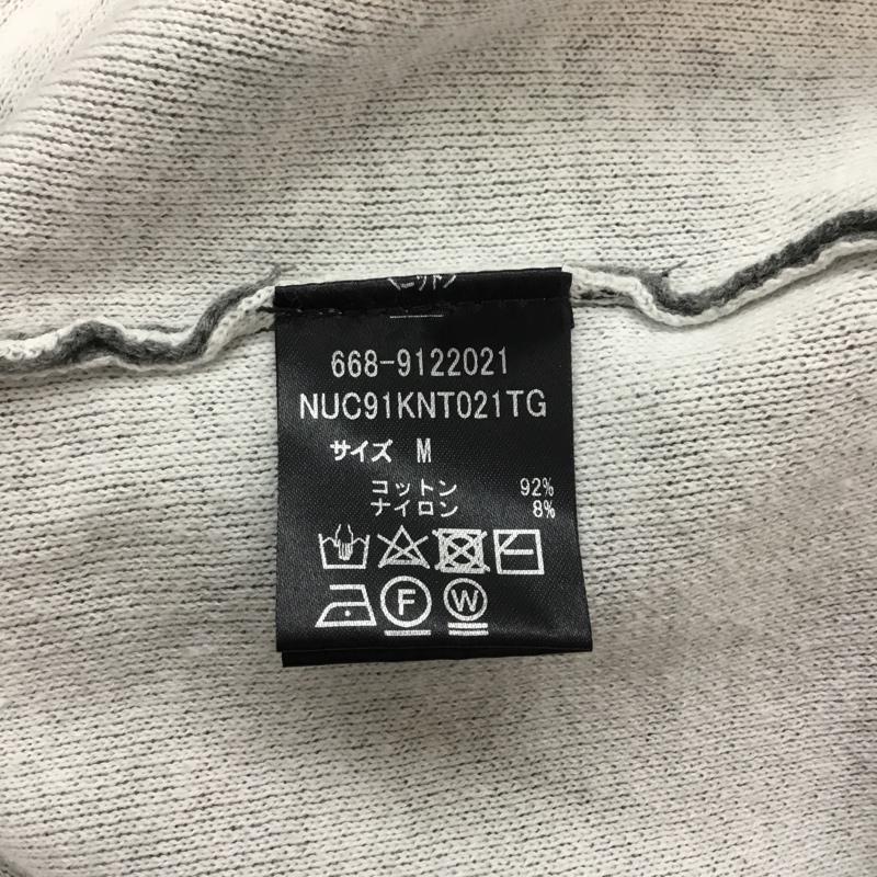 ナノユニバース nano・universe カーディガン 長袖 668-9122021 ダブルフェイスフードロングカーディガン M 無地 灰 / グレー / X 白 / ホワイト /  メンズ USED 古着 中古 10062548