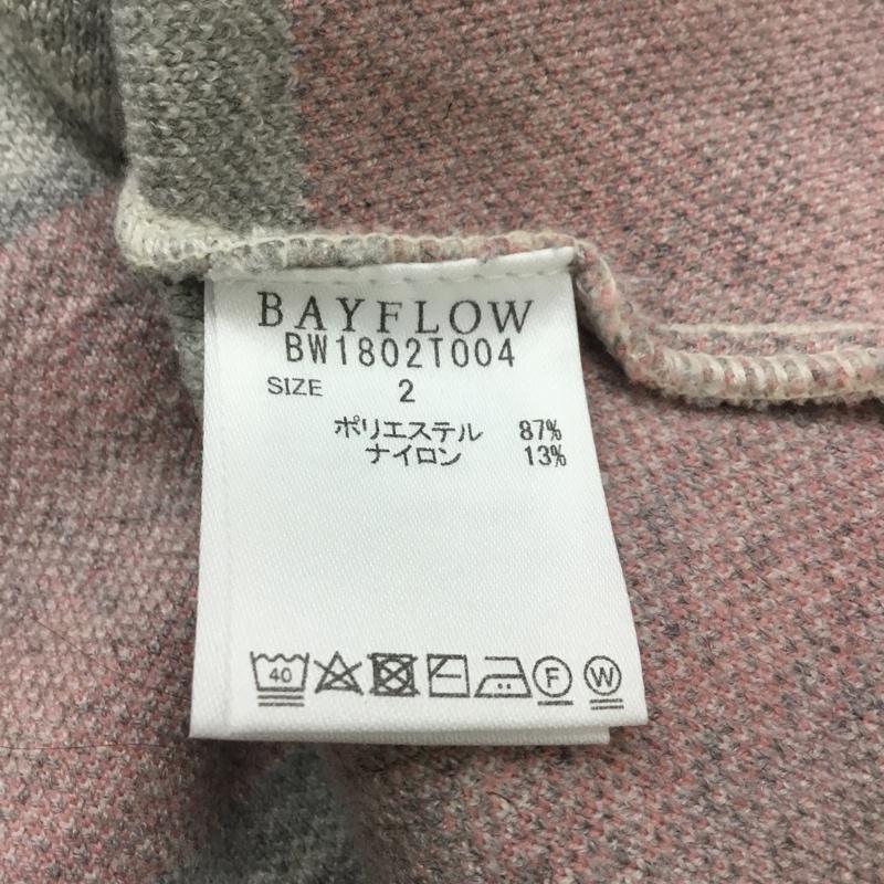 ベイフロー BAYFLOW カーディガン 長袖 BW1802T004 パステルオルテガカーディガン 2 ネイティブ柄 アイボリー / アイボリー / X 灰 / グレー / X 赤 / レッド /  レディース USED 古着 中古 10062705