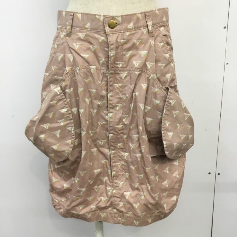 メルシーボークー mercibeaucoup, スカート ミニスカート 1 総柄 桃 / ピンク /  レディース USED 古着 中古 10062943