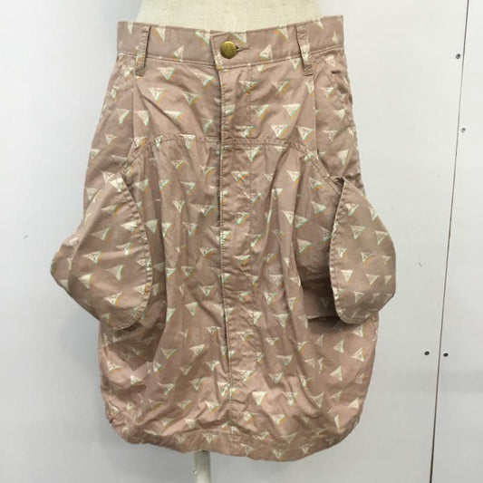 メルシーボークー mercibeaucoup, スカート ミニスカート 1 総柄 桃 / ピンク /  レディース USED 古着 中古 10062943