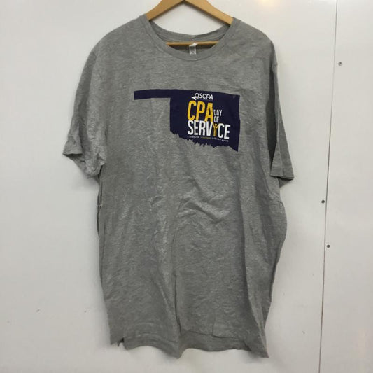古着 USED Tシャツ 半袖 クルーネック ロゴ プリント 灰 / グレー /  メンズ USED 古着 中古 10063215