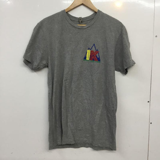 古着 USED Tシャツ 半袖 クルーネック プリント M ロゴ、文字 灰 / グレー /  メンズ USED 古着 中古 10063223