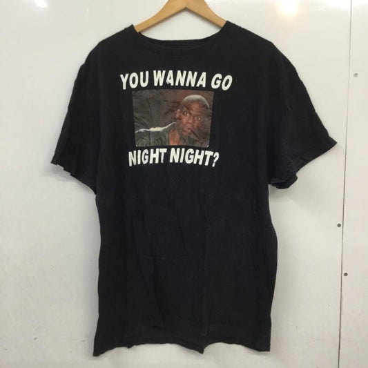 フルーツオブザルーム FRUIT OF THE LOOM Tシャツ 半袖 クルーネック フォトグラフ ロゴ XL プリント 黒 / ブラック /  メンズ USED 古着 中古 10063238