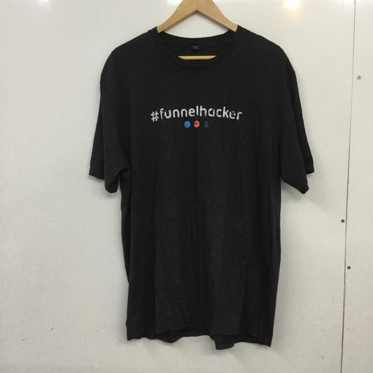 古着 USED Tシャツ 半袖 クルーネック バックプリント XL ロゴ、文字 黒 / ブラック /  メンズ USED 古着 中古 10063258