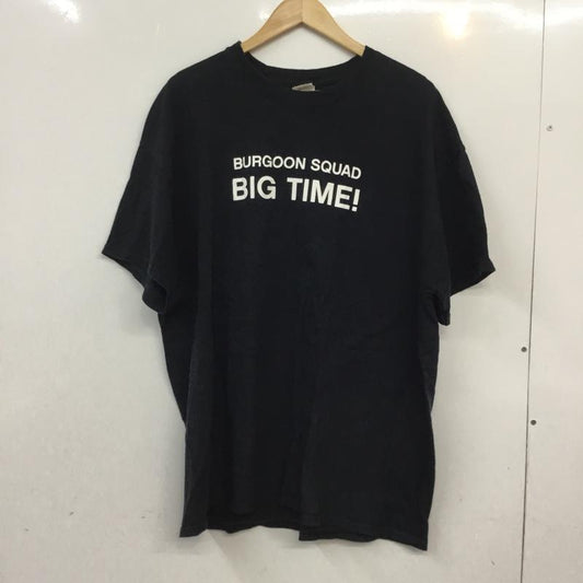ギルダン GILDAN Tシャツ 半袖 クルーネック ロゴ XL ロゴ、文字 黒 / ブラック /  メンズ USED 古着 中古 10063263