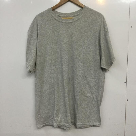 ギルダン GILDAN Tシャツ 半袖 クルーネック バックプリント 野球 XL プリント 灰 / グレー /  メンズ USED 古着 中古 10063264