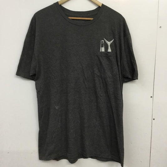 古着 USED Tシャツ 半袖 クルーネック L プリント チャコールグレー / チャコールグレー /  メンズ USED 古着 中古 10063286