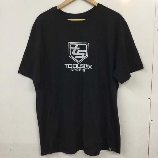 古着 USED Tシャツ 半袖 クルーネック TOOLBOX SPORTS ロゴ XL プリント 黒 / ブラック /  メンズ USED 古着 中古 10063309