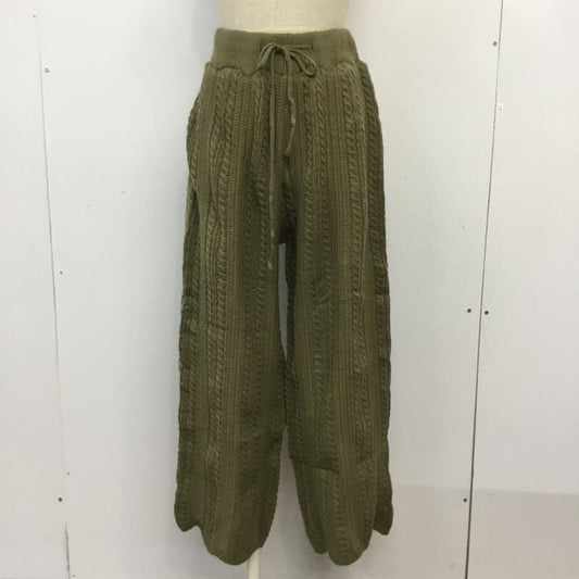 レイカズン Ray Cassin ボトムス ボトムス 裾スカラップニットパンツ FREE 無地 カーキ / カーキ /  レディース USED 古着 中古 10063424