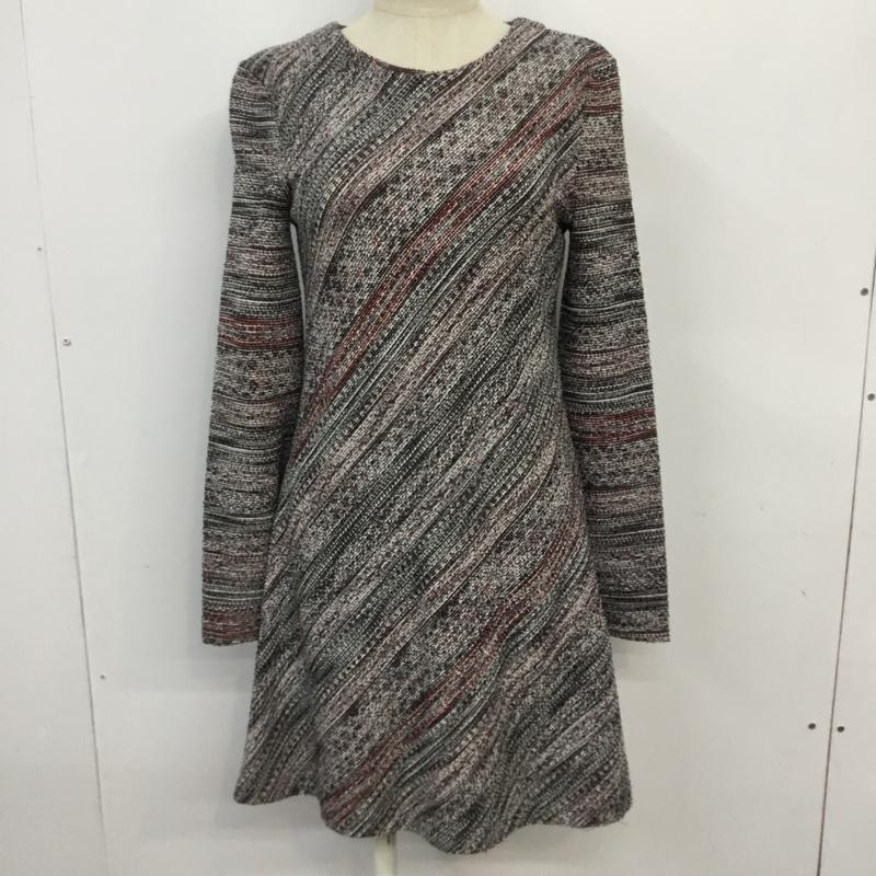 ザラ ZARA ワンピース ひざ丈スカート タグ付 S  マルチカラー / マルチカラー /  レディース USED 古着 中古 10063717
