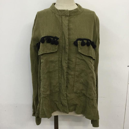 ザラベーシック ZARA BASIC ジャケット、上着 ジャケット、ブレザー XS 無地 カーキ / カーキ /  レディース USED 古着 中古 10063815