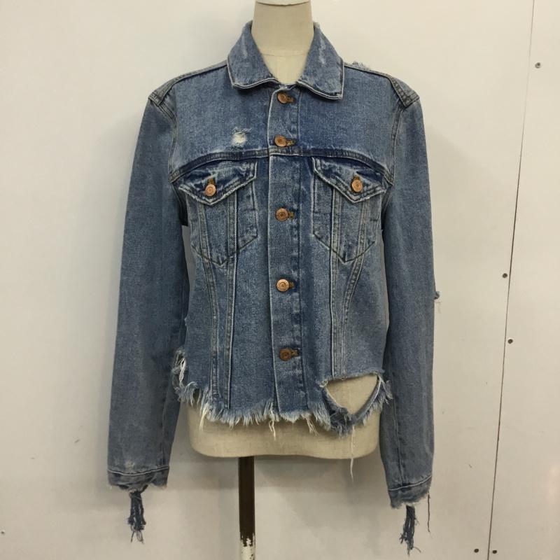 ザラ ZARA ジャケット、上着 ジャケット、ブレザー TRFDENIM デニムジャケット Ｇジャン S 無地 インディゴ / インディゴ /  レディース USED 古着 中古 10063822