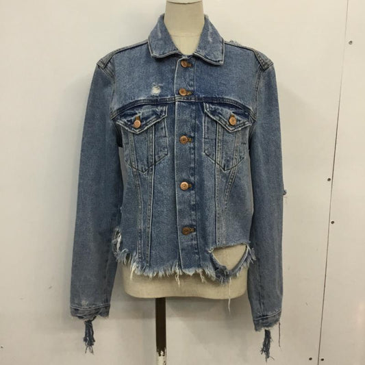 ザラ ZARA ジャケット、上着 ジャケット、ブレザー TRFDENIM デニムジャケット Ｇジャン S 無地 インディゴ / インディゴ /  レディース USED 古着 中古 10063822