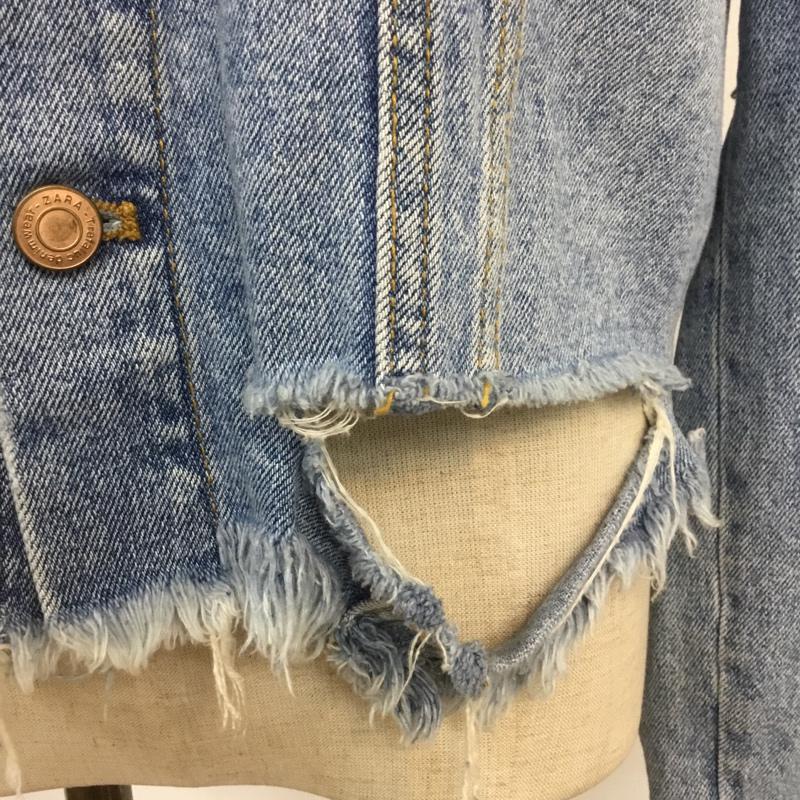 ザラ ZARA ジャケット、上着 ジャケット、ブレザー TRFDENIM デニムジャケット Ｇジャン S 無地 インディゴ / インディゴ /  レディース USED 古着 中古 10063822