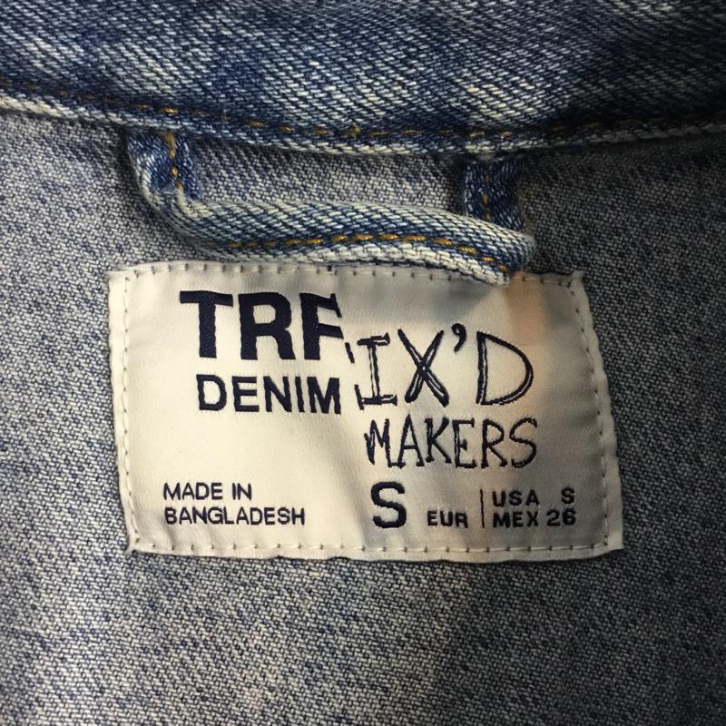 ザラ ZARA ジャケット、上着 ジャケット、ブレザー TRFDENIM デニムジャケット Ｇジャン S 無地 インディゴ / インディゴ /  レディース USED 古着 中古 10063822