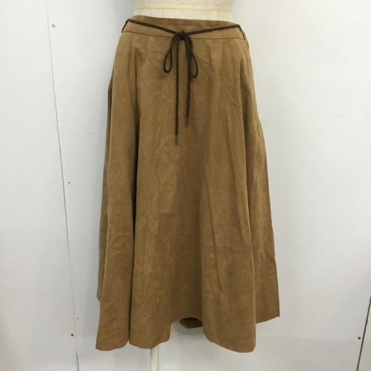 ニコアンド niko and... スカート ロングスカート ST75CM01AD フレアスカート スウェード調 3 無地 茶 / ブラウン /  レディース USED 古着 中古 10063824