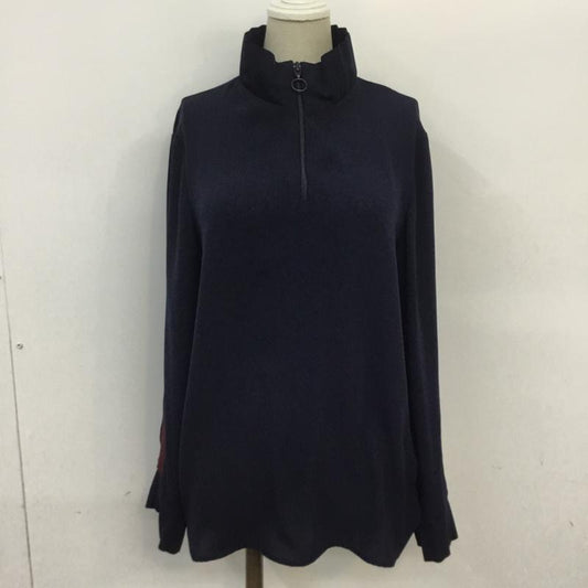 ザラベーシック ZARA BASIC シャツ、ブラウス 長袖 3666 177 401 ハーフジップ プルオーバー XS 無地 紺 / ネイビー / X えんじ / ワインレッド /  レディース USED 古着 中古 10063968