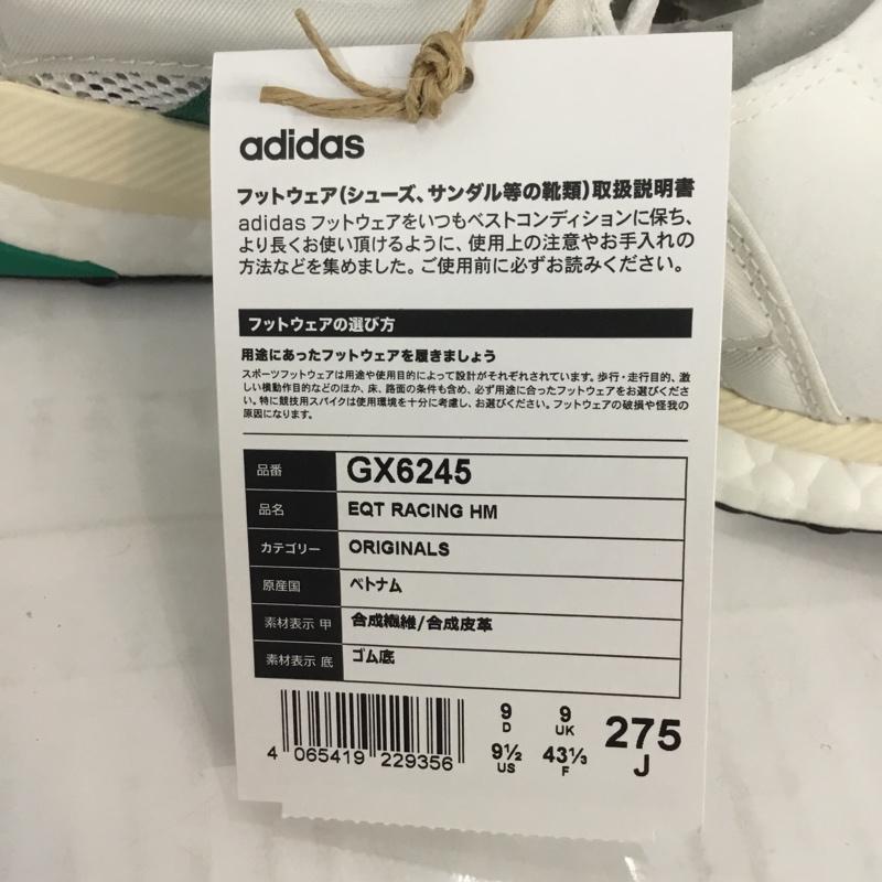 アディダス adidas スニーカー スニーカー GX6245 ヒューマンメイド EQT RACING HM コラボ 27.5cm 箱有 タグ付き 27.5cm ロゴ、文字 白 / ホワイト / X 緑 / グリーン /  メンズ USED 古着 中古 10064200