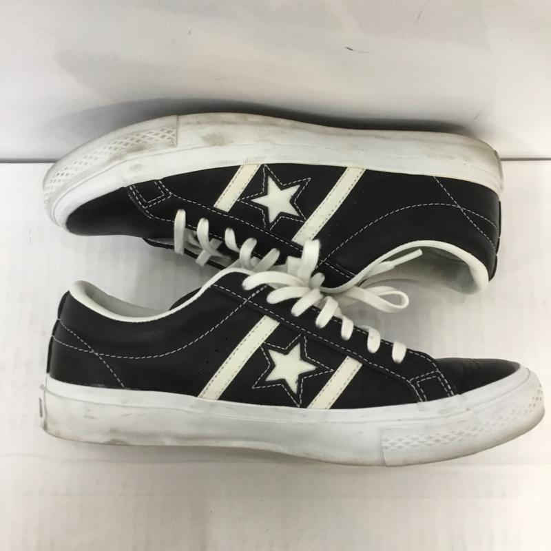 コンバース CONVERSE スニーカー スニーカー 1CK135 STAR & BARS LEATHER 25.5cm 25.5cm ロゴ、文字 黒 / ブラック / X 白 / ホワイト /  メンズ USED 古着 中古 10064237