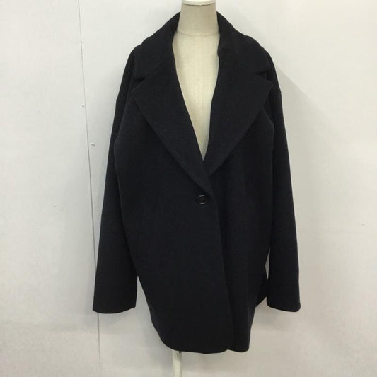 ニコアンド niko and... コート コート一般 L 無地 紺 / ネイビー /  レディース USED 古着 中古 10064297
