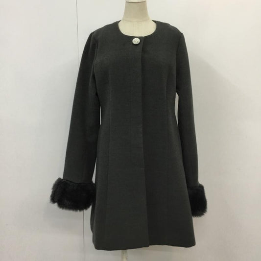 ダズリン dazzlin コート コート一般 021660000501 ノーカラービジューコート S 無地 灰 / グレー /  レディース USED 古着 中古 10064309