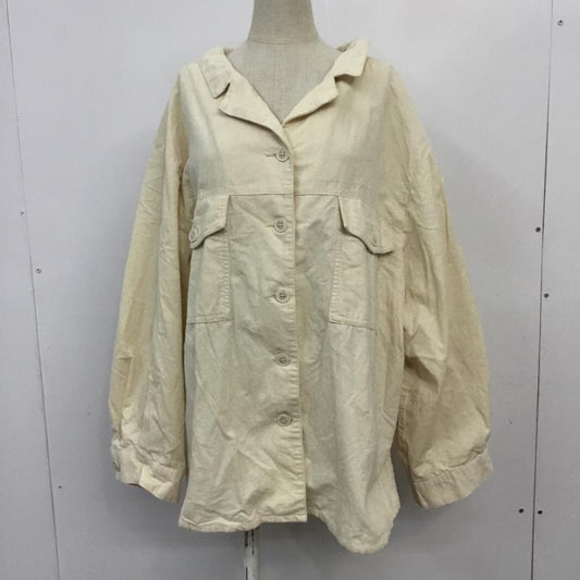 ダブルクローゼット w closet シャツ、ブラウス 長袖 コーデュロイシャツ FREE 無地 オフホワイト / オフホワイト /  レディース USED 古着 中古 10064405